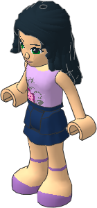 _Figure Friends Emma with Dark Blue Layered Skirt, Medium Violet Top _Figure Friends Emma with Dark Blue Layered Skirt, Medium Violet Top