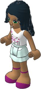 _Figure Friends Chloe with Light Aqua Layered Skirt, White Top _Figure Friends Chloe with Light Aqua Layered Skirt, White Top