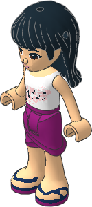 _Figure Friends Maya with Wrap-Around Skirt, White Vest Top _Figure Friends Maya with Wrap-Around Skirt, White Vest Top