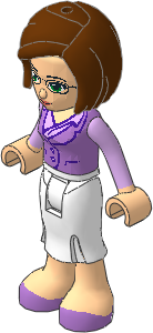 _Figure Friends Ms. Stevens with White Long Skirt, Medium Lavender Vest over Lavender Shirt _Figure Friends Ms. Stevens with White Long Skirt, Medium Lavender Vest over Lavender Shirt