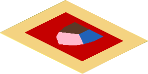 Sticker Flag with Tri-Coloured Shield on Red/Gold Border Sticker Flag with Tri-Coloured Shield on Red/Gold Border