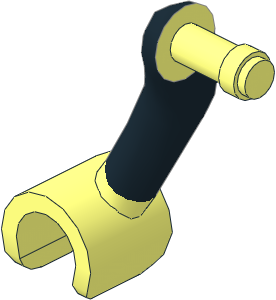 Figure Friends Female Right Arm with Black Sleeve Pattern