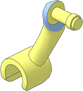 Figure Friends Female Right Arm with Bright Light Blue Short Sleeve Pattern