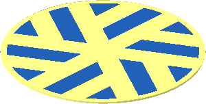 =Sticker  1.3 x  1.3 Round with Blue Snowflake Logo