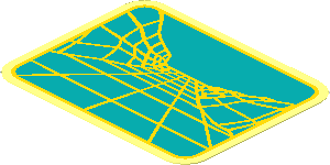 Sticker  2.3 x  2.9 with Screen with Yellow Topographic Grid