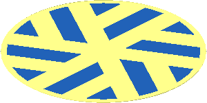 Sticker  4.2 x  4.2 Round with Blue Snowflake Logo