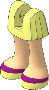 Figure Friends Legs with Pleated Skirt with Light Nougat Legs and Shoes with Magenta Stripe Pattern Figure Friends Legs with Pleated Skirt with Light Nougat Legs and Shoes with Magenta Stripe Pattern