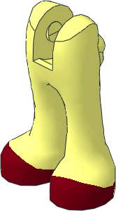 Figure Friends Legs with Trousers with Dark Red Low-Cut Shoes Pattern