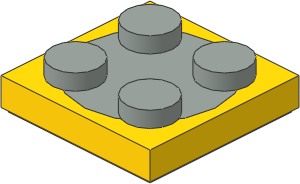 ~_Turntable 2 x 2 Plate (Complete) Yellow/Grey (Obsolete) ~_Turntable 2 x 2 Plate (Complete) Yellow/Grey (Obsolete)