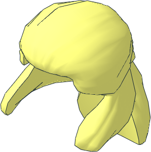 Minifig Hair Pulled Back