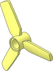 Propeller  3 Blade  5.5 Diameter with Technic Peghole and Flat End Blades