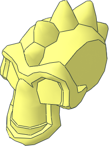 Minifig Head Skeleton with Five Spikes