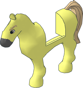 ~Animal Horse Friends Left with Dark Bluish Grey Nose, Brown Eyes and Tan Eyebrows, Mane and Tail Pattern