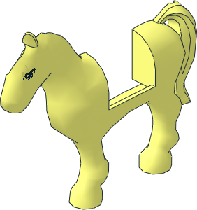 ~Animal Horse Friends Left with Light Blue Eyes Pattern