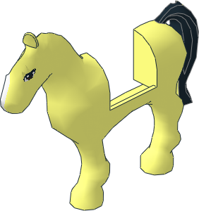 ~Animal Horse Friends Left with Reddish Brown Eyes, White Blaze and Black Tail Pattern