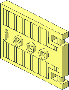 Door 1 x 5 x 3 with 3 Studs and Vertical Handle Door 1 x 5 x 3 with 3 Studs and Vertical Handle