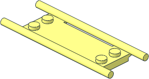 Minifig Stretcher without Bottom Hinges