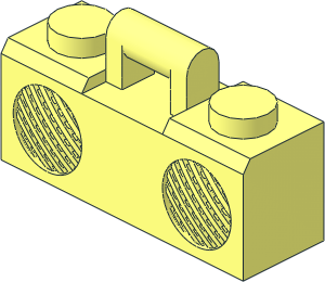 Minifig Boombox  1 x  3 x  1