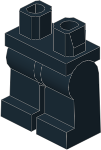 ~_Minifig Hips and Legs (Complete) Black (Obsolete)