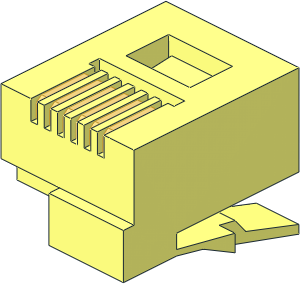 Electric Mindstorms NXT RJ12 Style Plug w/ Cable End (Complete)