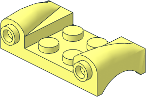 Car Mudguard  2 x  4 with Headlights and Curved Fenders