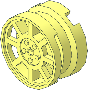 Wheel Rim  6.4 x 11 with 8 Straight Spokes