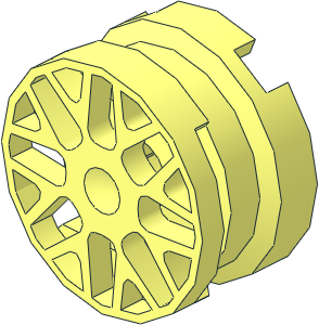 Wheel Rim  6.4 x 11 with  8 Y-Shaped Spokes