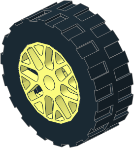 Wheel Rim 6.4 x 11 with 8 Y-Shaped Spokes with Tyre 6.4/ 75 x 8 Shallow Offset Tread with Centre Band Wheel Rim 6.4 x 11 with 8 Y-Shaped Spokes with Tyre 6.4/ 75 x 8 Shallow Offset Tread with Centre Band