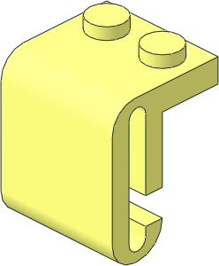 Train Steam Cylinder  2 x  2 x  1.667 Curved - Interior Smooth
