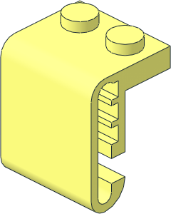 Train Steam Cylinder  2 x  2 x  1.667 Curved - Interior Grooved