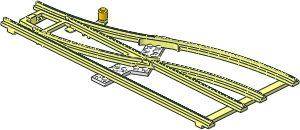 Train Track  4.5V Point Type 1 Tapered Left (Straight)