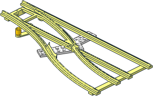 Train Track  4.5V Point Type 1 Tapered Right (Straight)