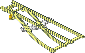 Train Track 4.5V Point Type 1 Tapered Right (Branching) Train Track 4.5V Point Type 1 Tapered Right (Branching)