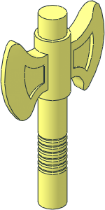 Minifig Axe with Twin-Blade