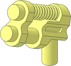 Minifig Gun Pistol Two Barrel Minifig Gun Pistol Two Barrel