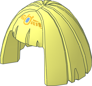 Minifig Hair Mid-Length Smooth Wide Bob Cut with Gold Diadem Pattern Minifig Hair Mid-Length Smooth Wide Bob Cut with Gold Diadem Pattern