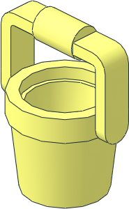 Bucket 1 x 1 x 1 Conical with Raised Handle Bucket 1 x 1 x 1 Conical with Raised Handle