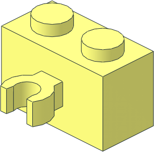 Brick  1 x  2 with Clip Vertical (Thick C-Clip)