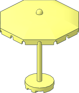 Umbrella  8 x  8 with Square Tabs with Round Base (Complete)