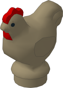~_Animal Chicken with Red Comb Pattern Dark Tan (Obsolete)