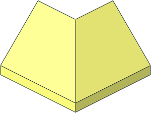 Slope Brick 45  2 x  2 Double Concave / Double Convex