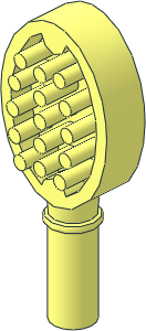 Figure Friends Hair Brush with Heart on Reverse