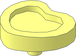 Figure Friends Hair Decoration, Heart with Pin