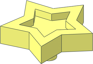 Figure Friends Hair Decoration, Star with Pin