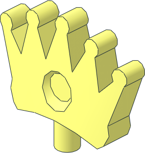 Minifig Crown Tiara Flat with Arched Bottom