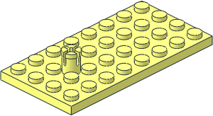 Plate  4 x  8 with Trailer Kingpin