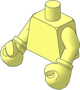 Minifig Torso with Arms and Boxing Gloves Minifig Torso with Arms and Boxing Gloves