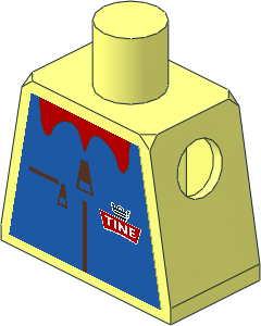 Minifig Torso with "TINE" Stickers