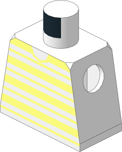 ~Minifig Torso with Horizontal Stripes Pattern (Obsolete)