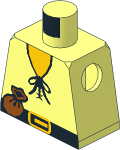 Minifig Torso with Forestman and Purse Pattern